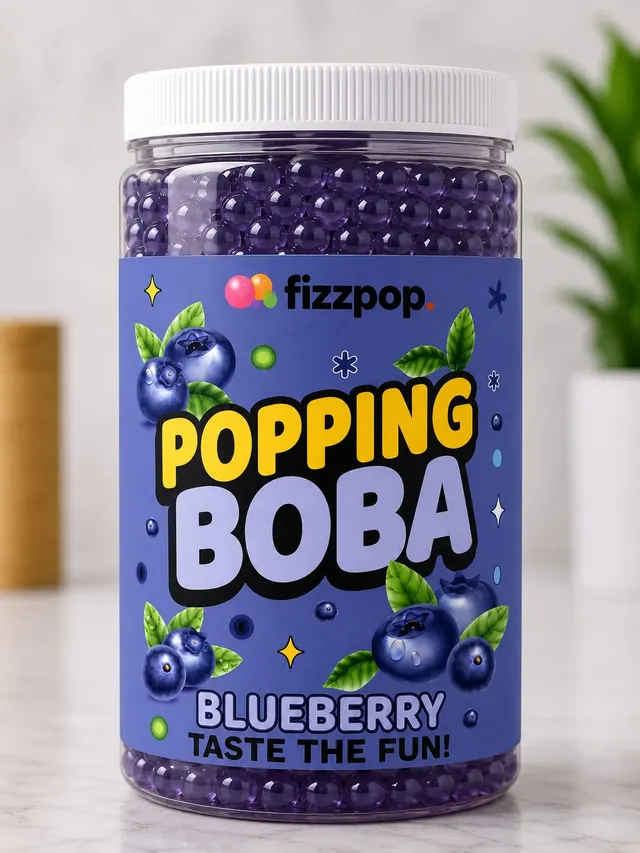 Fizzpop Blueberry popping boba jar