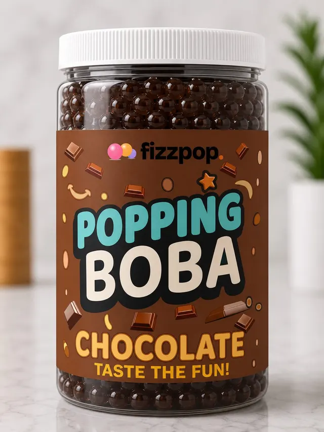 Fizzpop Chocolate popping boba jar