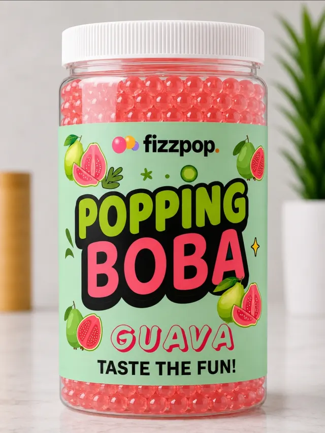 Fizzpop Guava popping boba jar