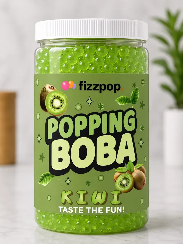 Fizzpop Kiwi popping boba jar