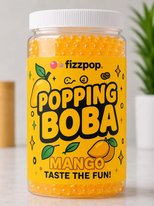 Fizzpop Mango popping boba jar