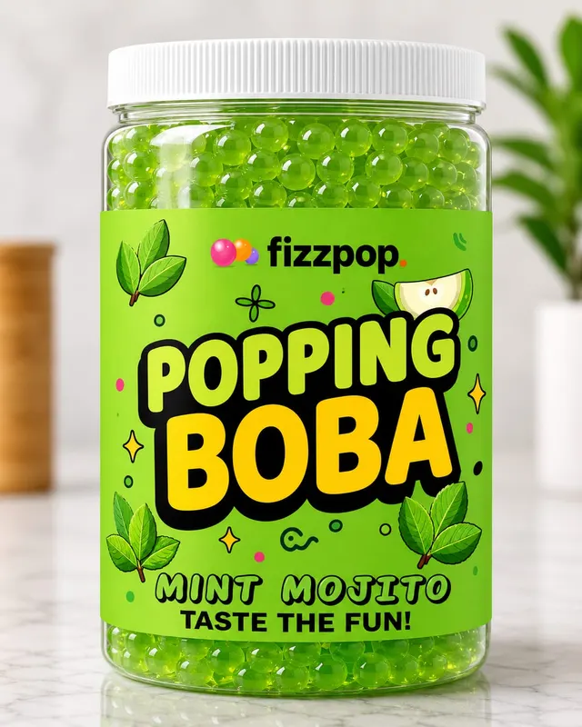 Fizzpop Mint Mojito popping boba jar