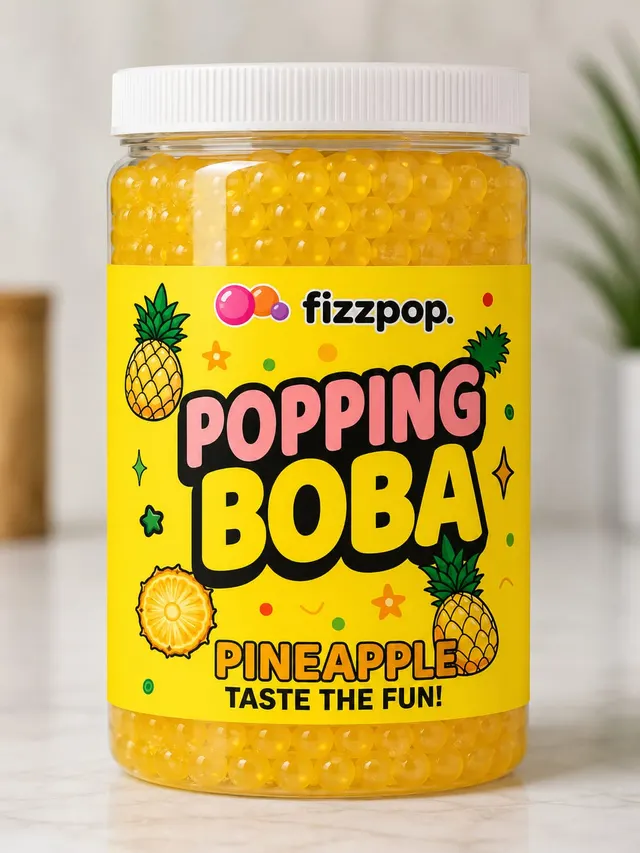 Fizzpop Pineapple popping boba jar