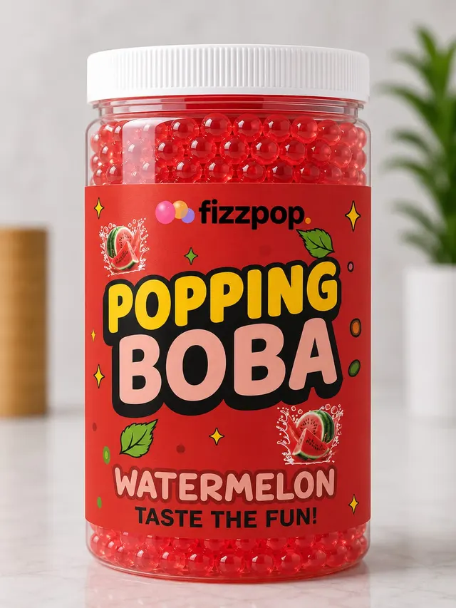 Fizzpop Watermelon popping boba jar